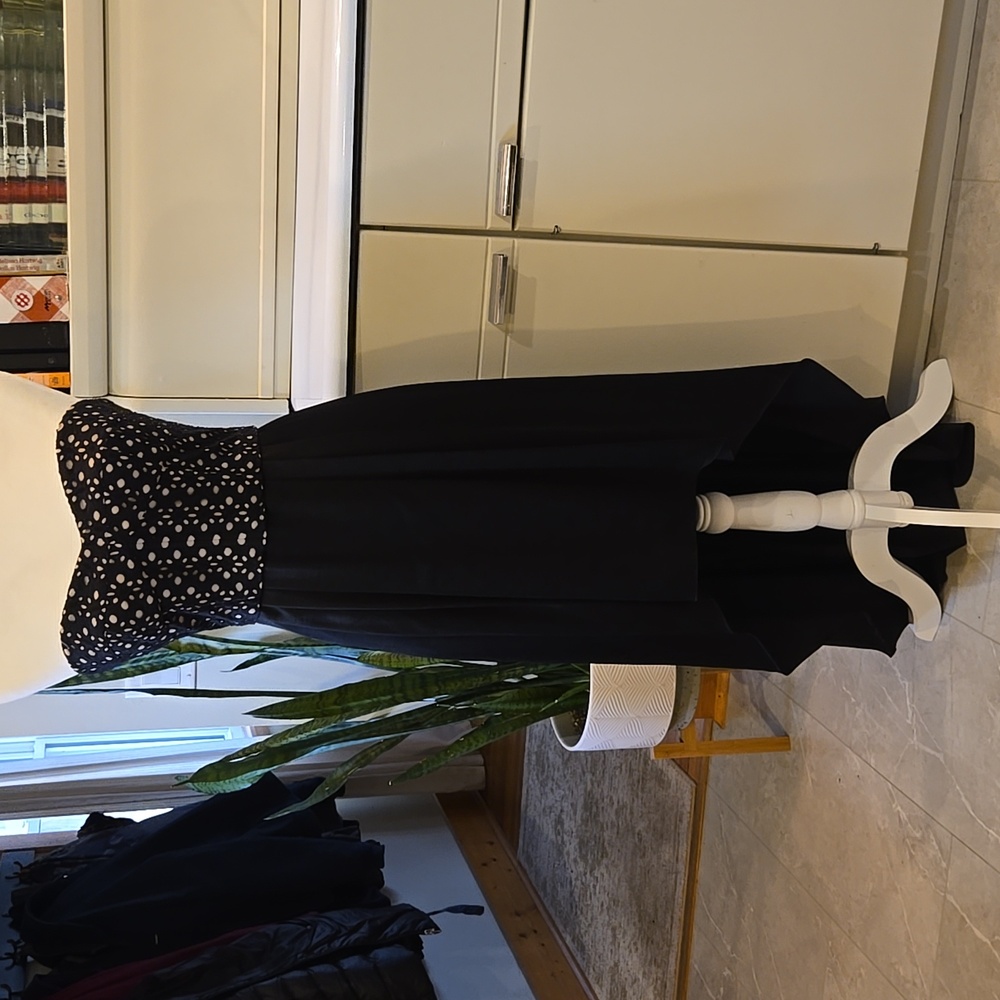 EUC BCBG MaxAzria Tess Black Strapless High-Lo Dress  Size 8